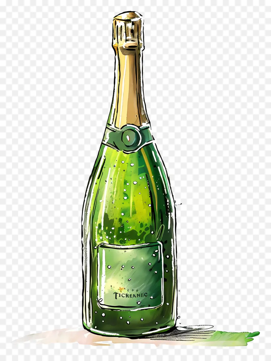 Бутылка шампанского，Шампанское PNG