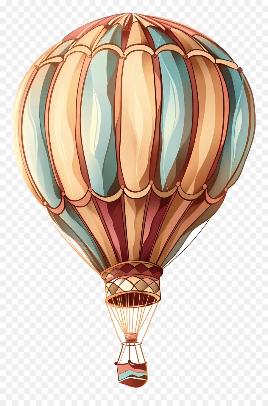 горячий воздух воздушный шар，старинный дизайн PNG