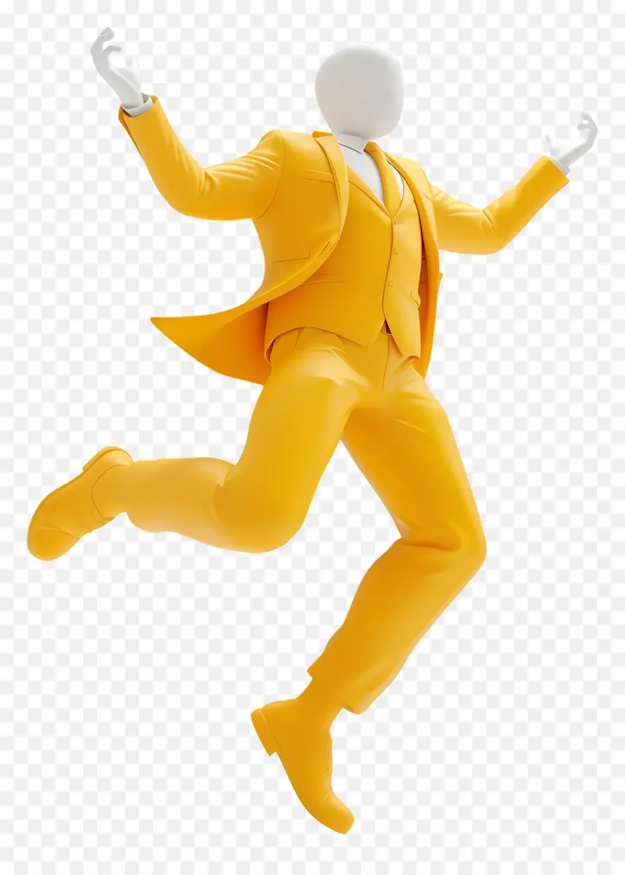 апельсиновый костюм，Прыжки PNG