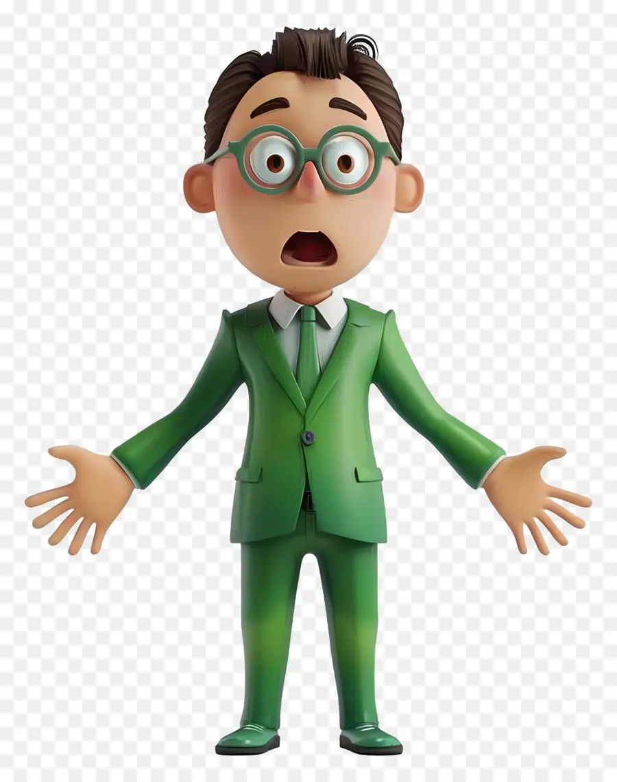 персонажа из мультфильма，зеленый костюм PNG