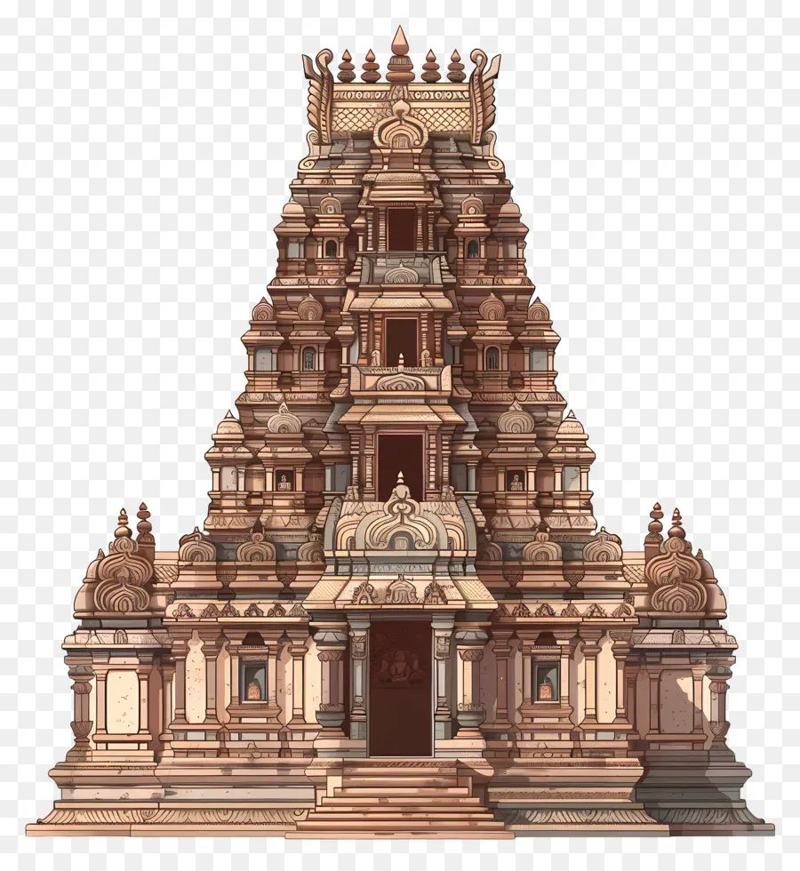 Индуистский Храм，древний храм PNG