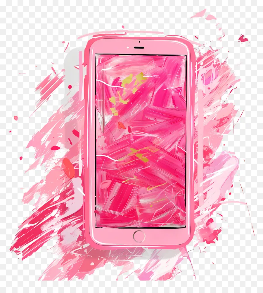 для Iphone，розовый телефон PNG