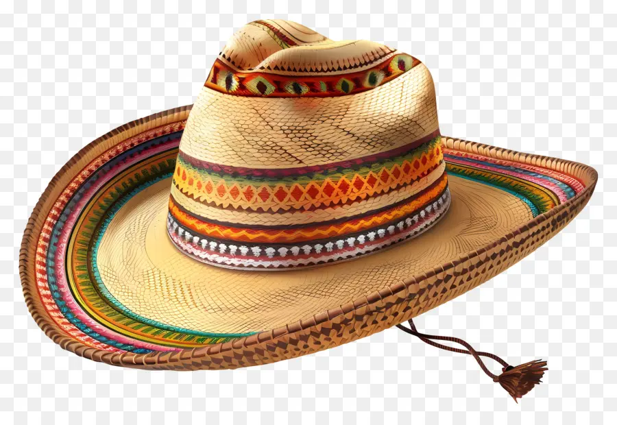 мексиканский стиль，Соломенная Ковбойская Шляпа PNG