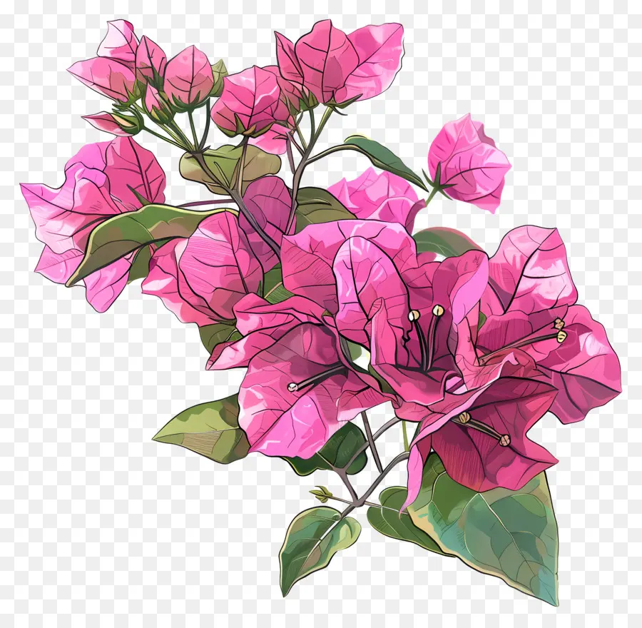 бугенвиллия，Розовые цветы Горенга PNG