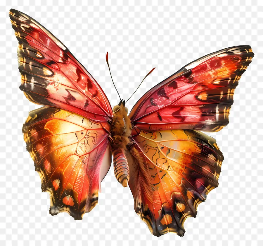 Бабочка，Красная Бабочка PNG