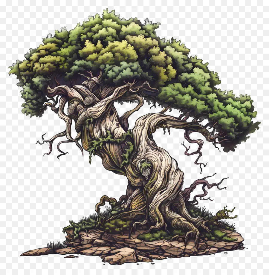 Дерево，древнее дерево PNG