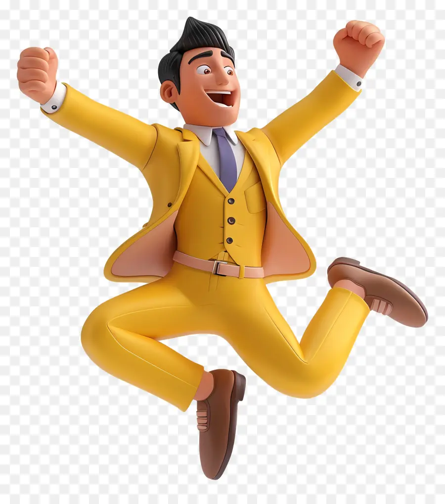 Прыжки，Желтый костюм PNG
