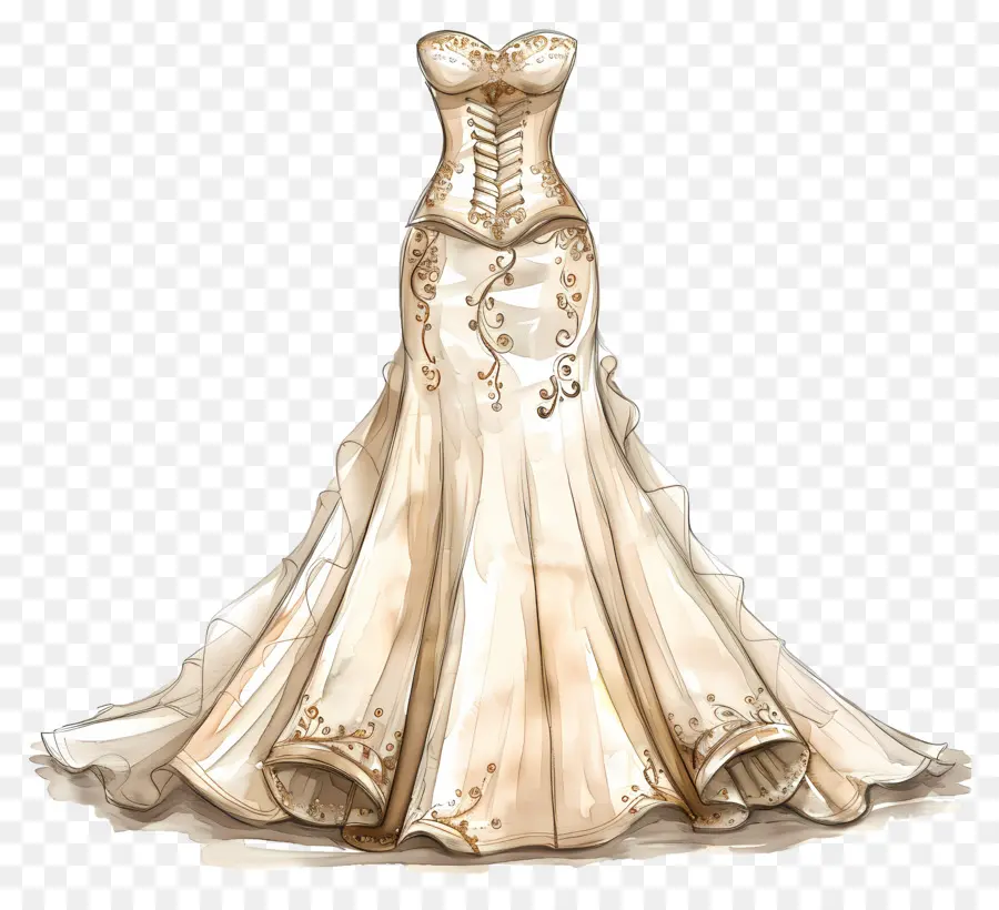 Труба свадебное платье，Кружевое свадебное платье PNG