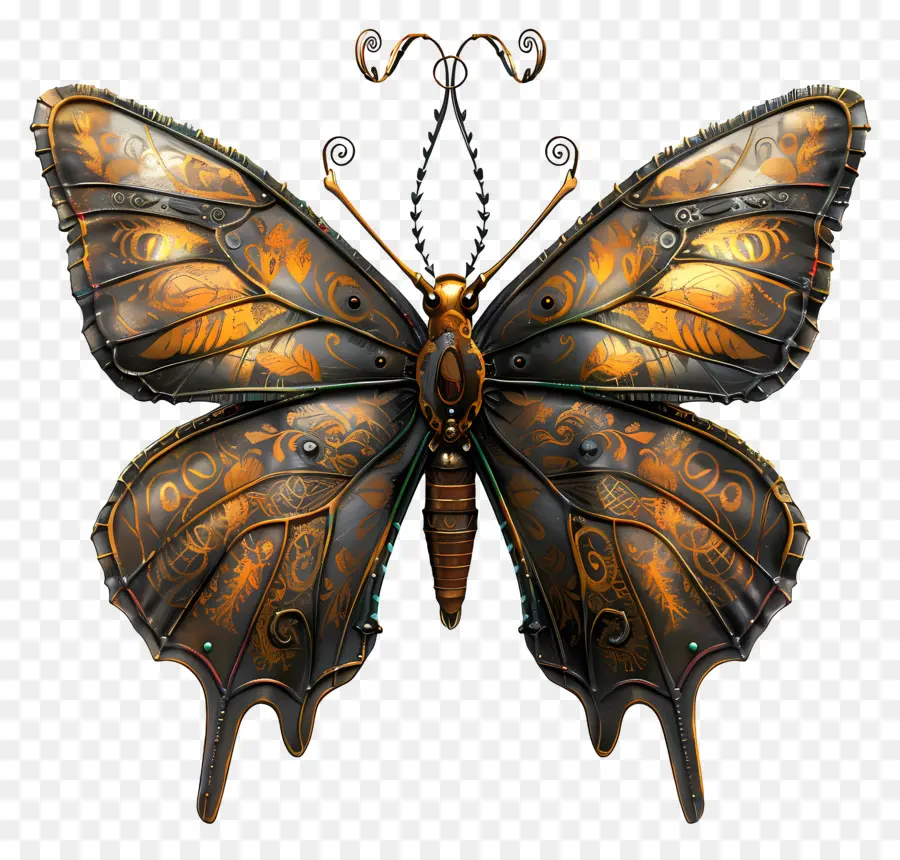 Бабочка，Золотая Бабочка PNG