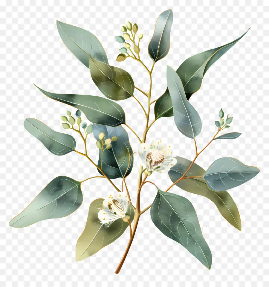 эвкалипт цветок，эвкалиптовое дерево PNG