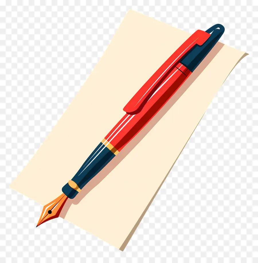 Переписке，красная чернила ручка PNG