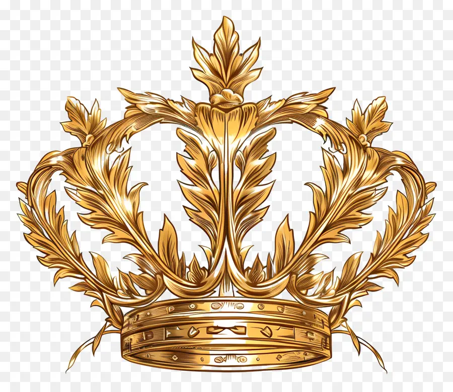 Золотая Корона，богато украшенная корона PNG