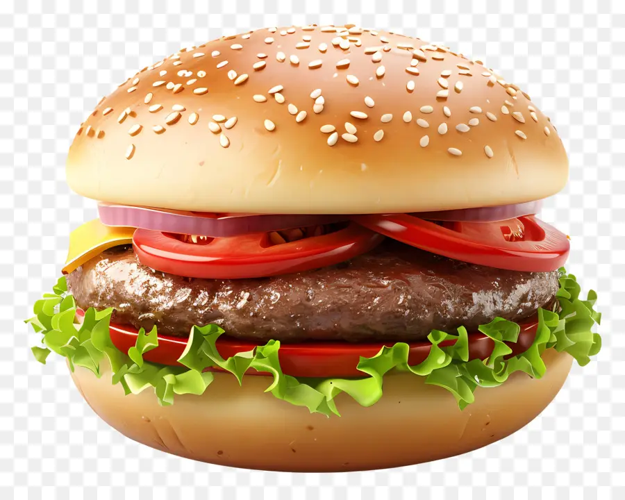 простой бургер，Гамбургер PNG