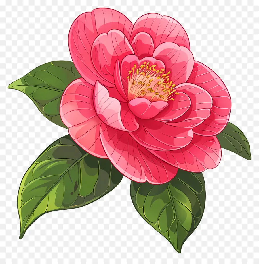 цветок камелии，розовый цветок PNG