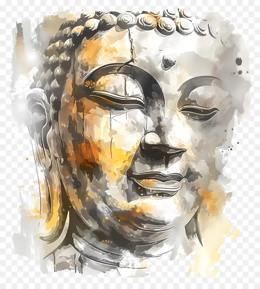 Будда лицо，Статуя Будды PNG