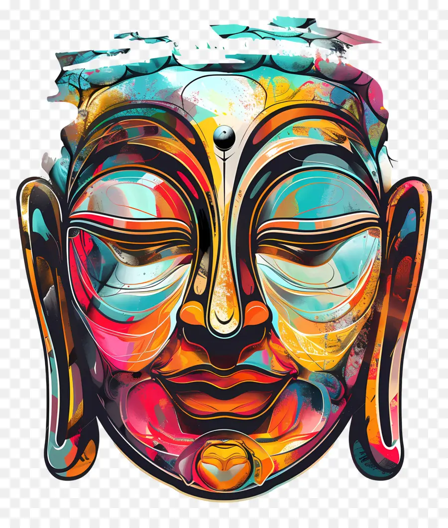 Будда лицо，Голова Будды PNG