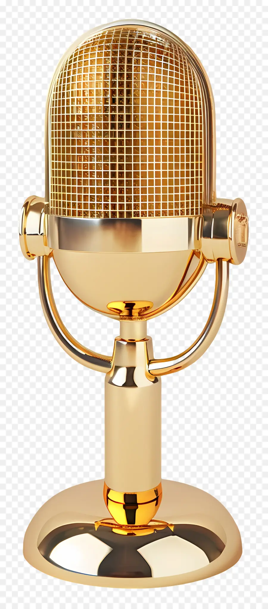 Золотой микрофон，Золотой Микрофон PNG