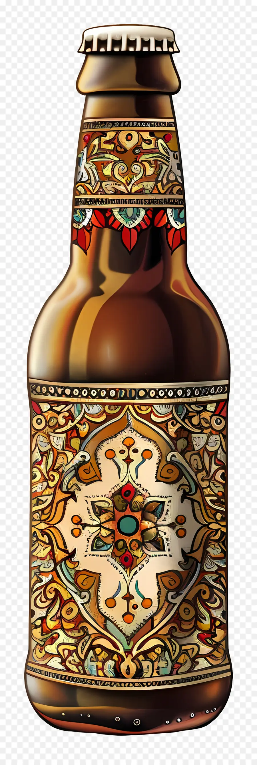 Бутылка пива，коричневого стекла PNG