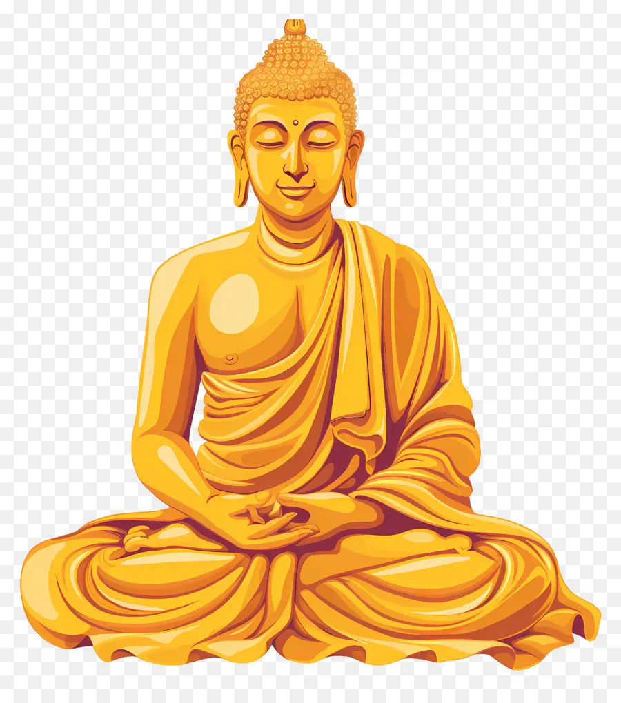 Гаутам Будда，Золотой Будда PNG