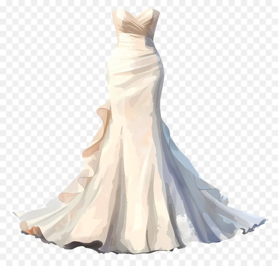 Труба свадебное платье，свадебное платье PNG