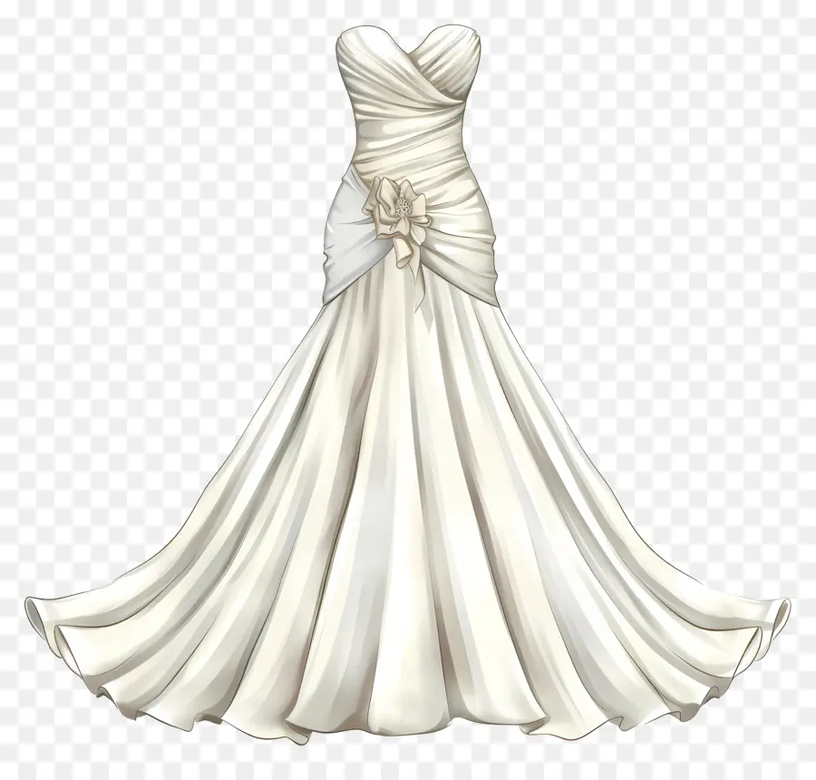 Труба свадебное платье，свадебное платье PNG
