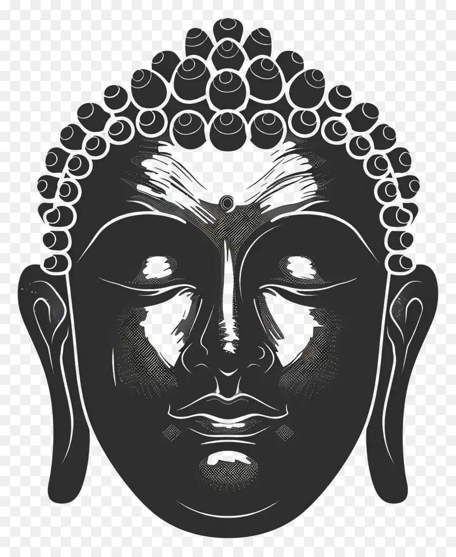 Будда лицо，Буддийская статуя PNG