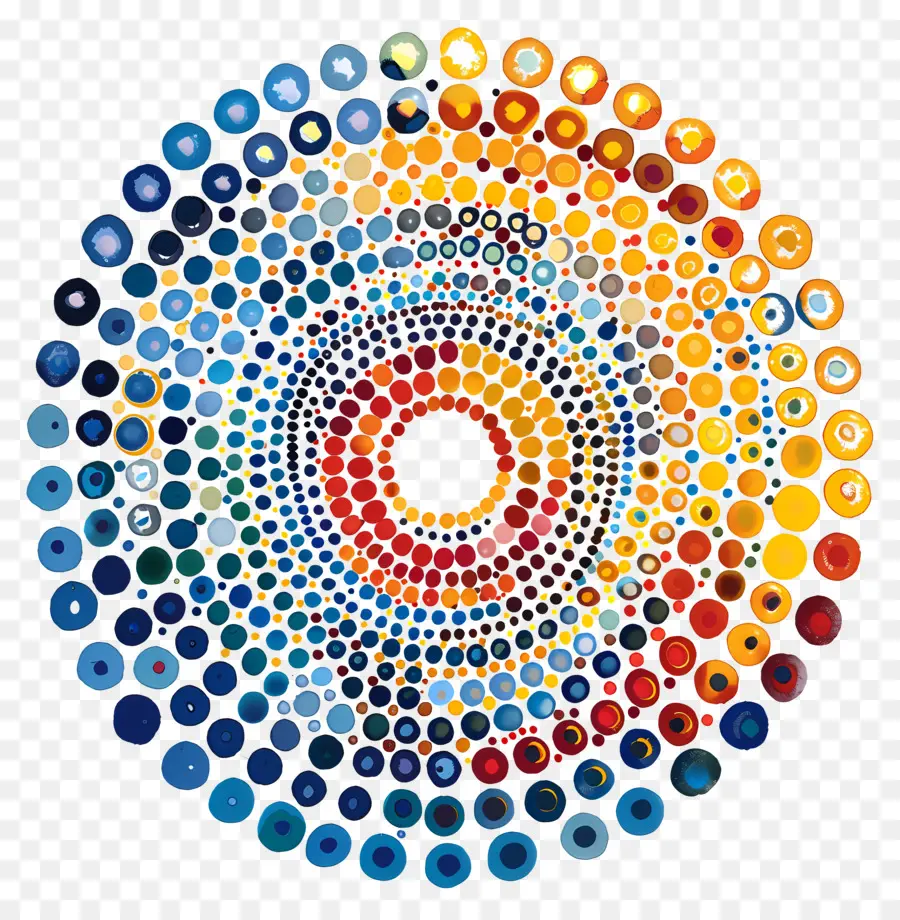 пунктирным кругом，Абстрактное искусство PNG
