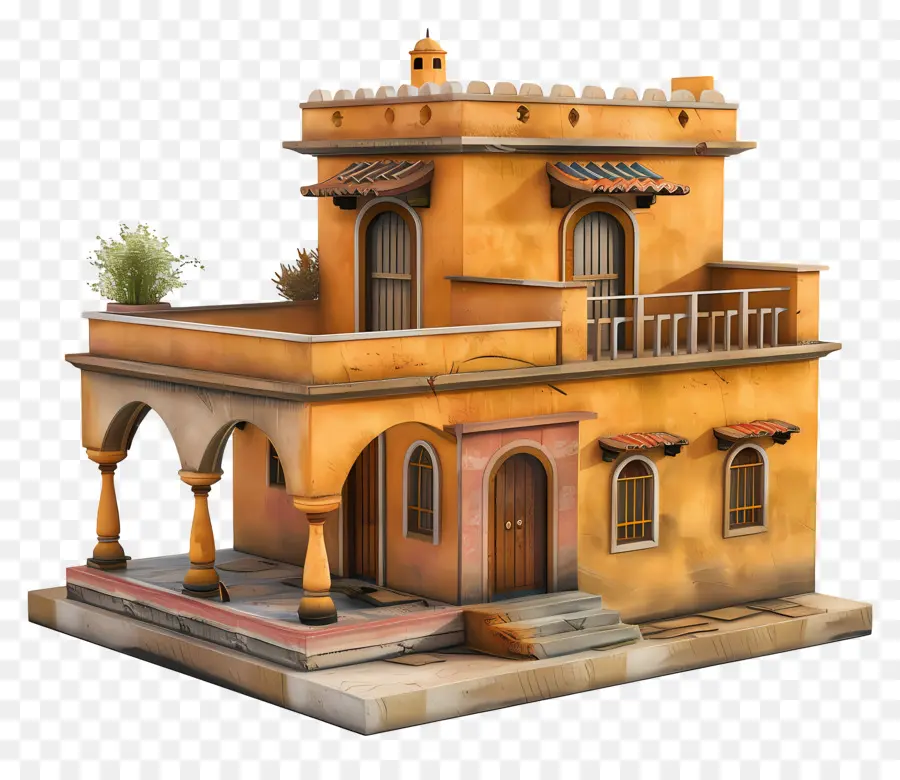 индийский дом，испанский дом PNG