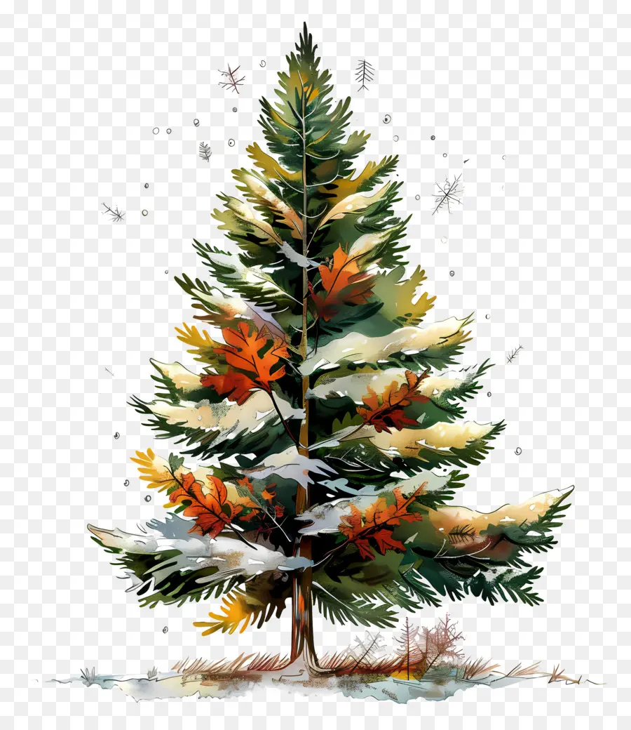 елка，картина дерево PNG