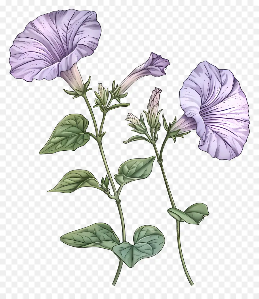 Цветок Петунии，фиолетовые цветы PNG