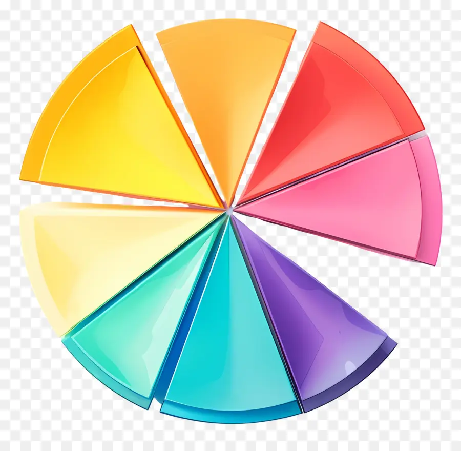 круговая Диаграмма，разноцветные PNG