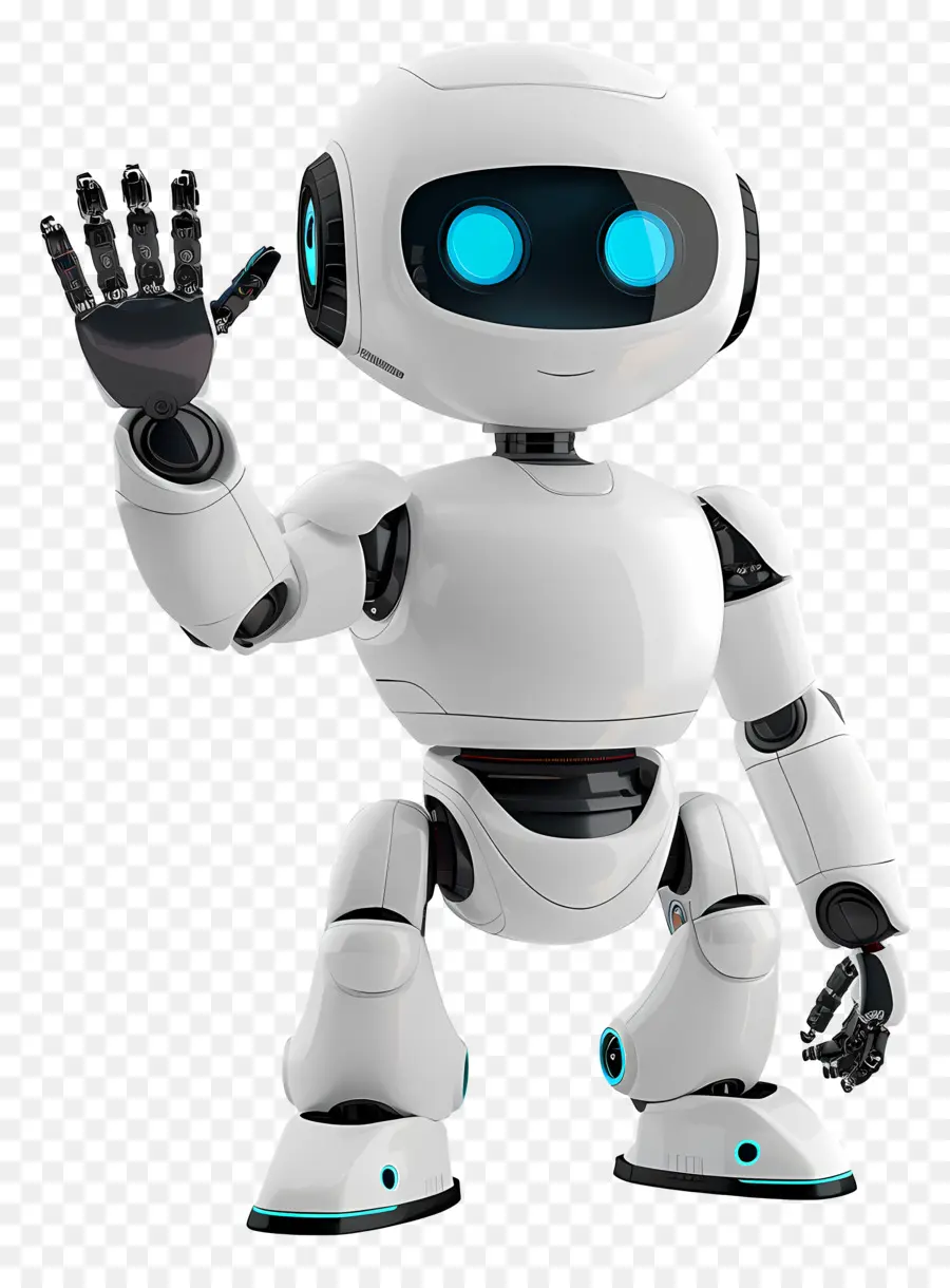 Робот помощник，Белый робот PNG