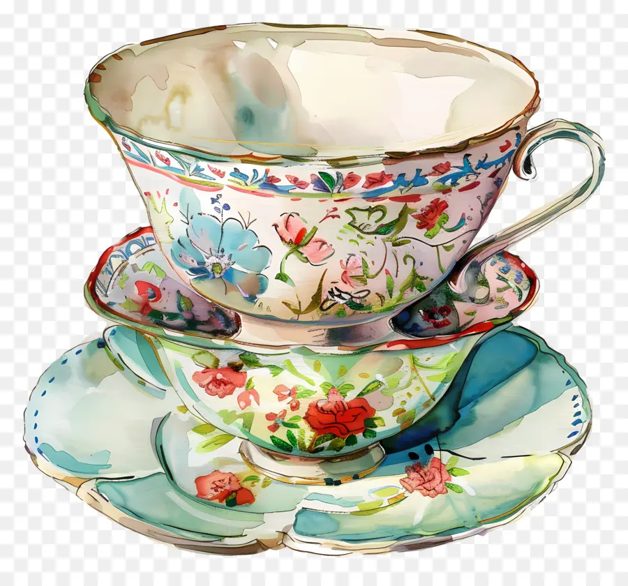 чашка чая，чашка чая фарфора PNG
