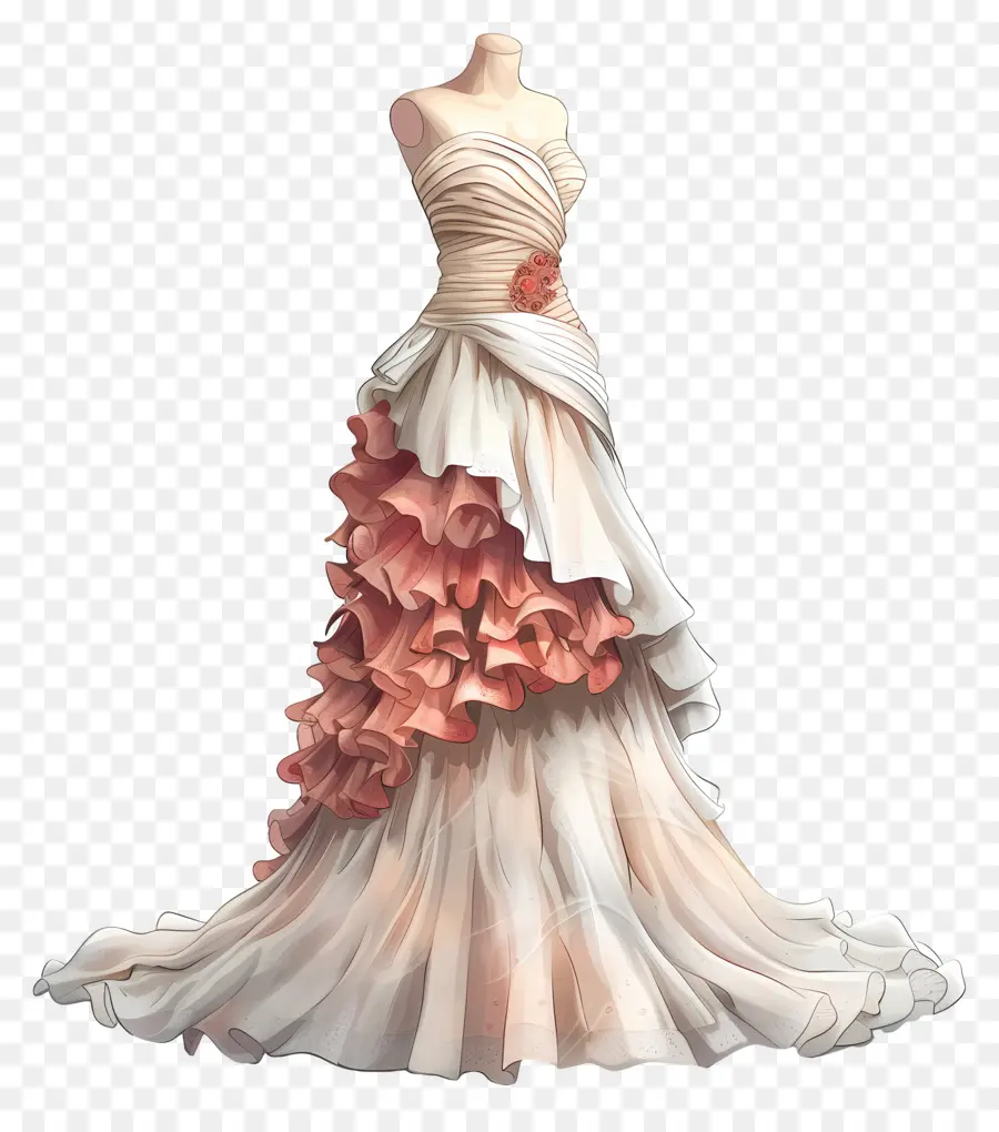 Труба свадебное платье，Шелковое Платье PNG