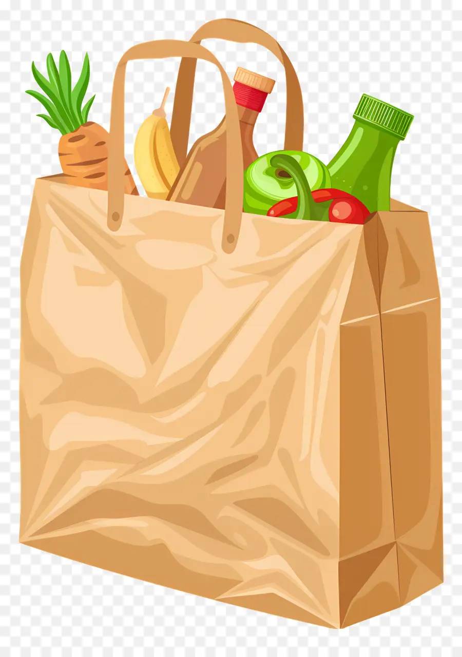 продуктовые магазины，бумажная хозяйственная сумка PNG