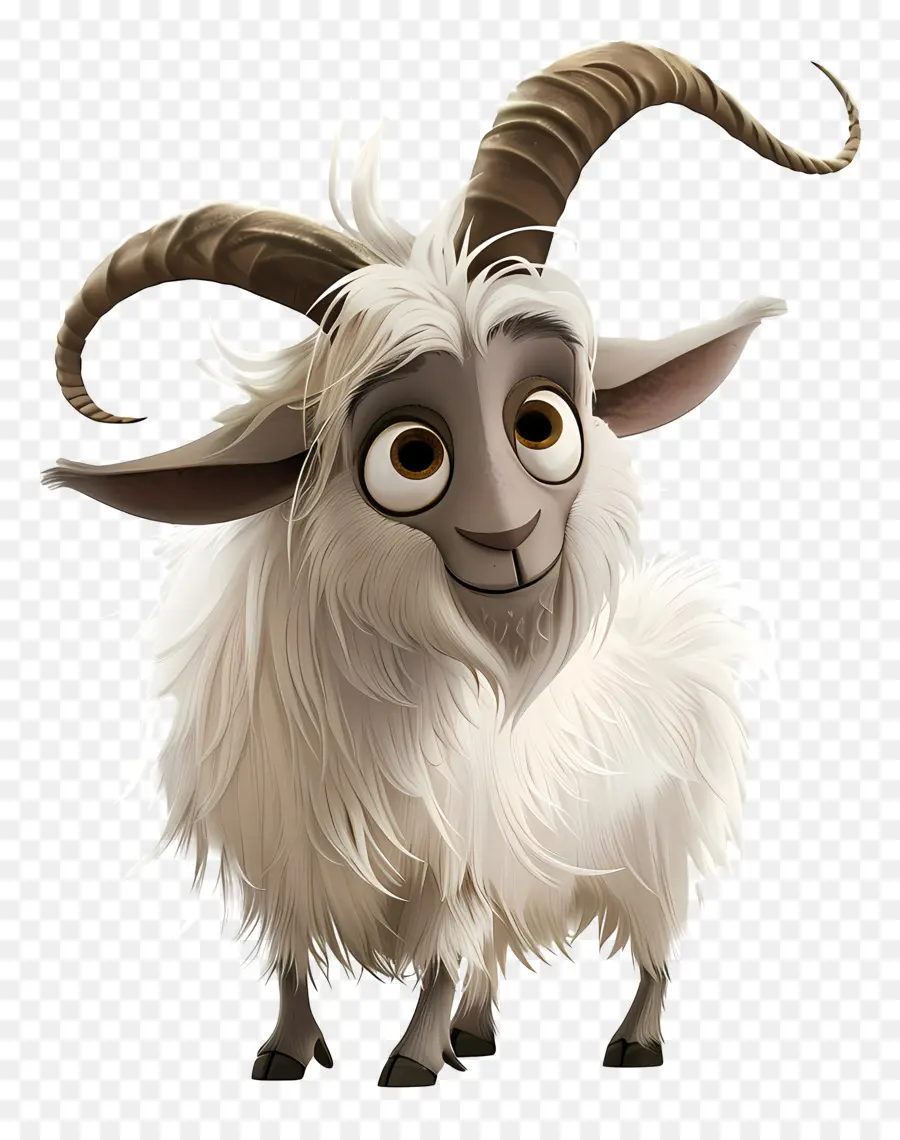 анимированный коз，белая коза PNG