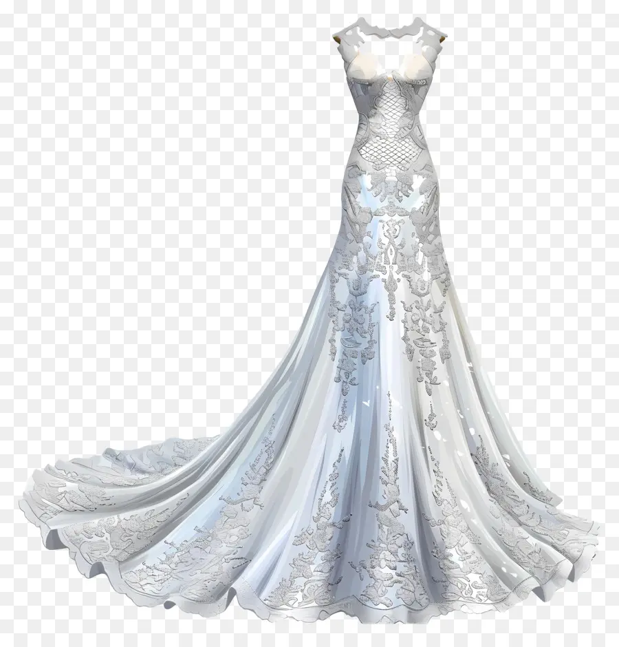 Кружевое свадебное платье，Элегантное свадебное платье PNG