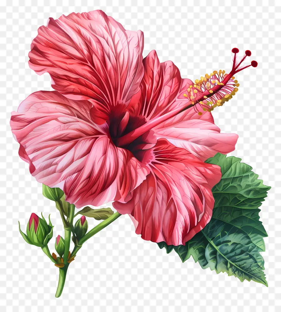 Моана Хибискус，Розовый цветок гибискуса PNG