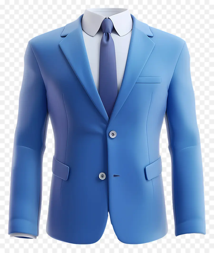 синий костюм，Синий бизнес костюм PNG