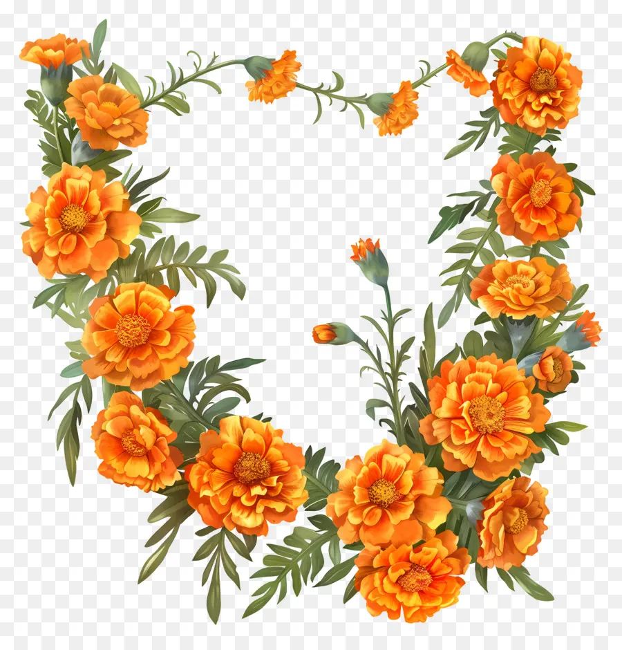 Колигажный цветок Торан，цветы календулы PNG