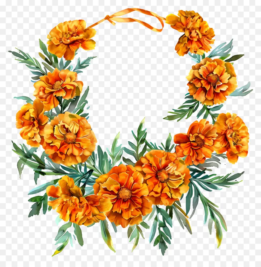 Колигажный цветок Торан，оранжевые цветы PNG
