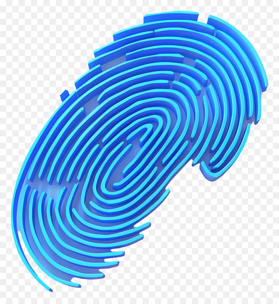 Синий отпечаток пальца，Отпечатков пальцев PNG