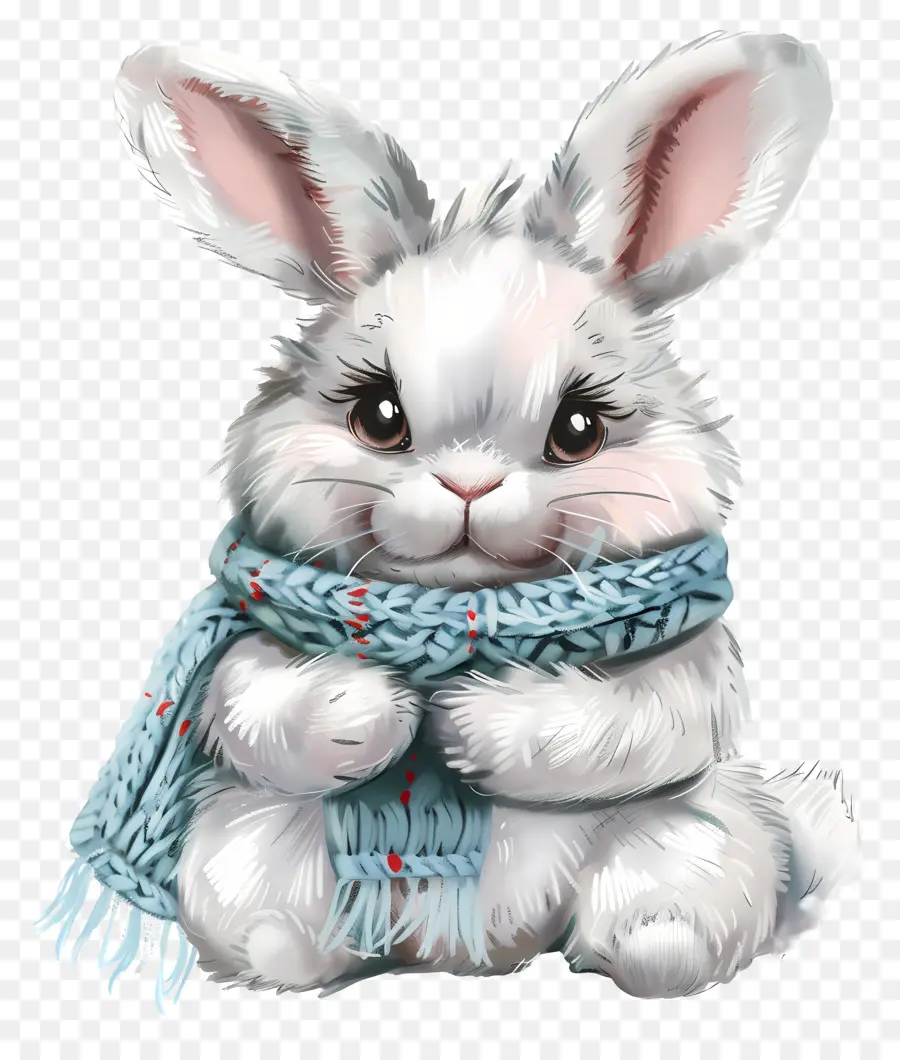 милый кролик，белый зайчик PNG