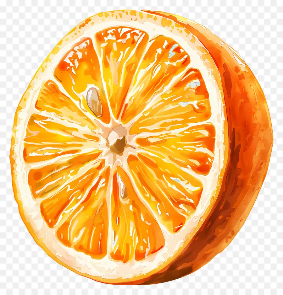 Нарезать апельсиновые фрукты，3d Orange Slice PNG