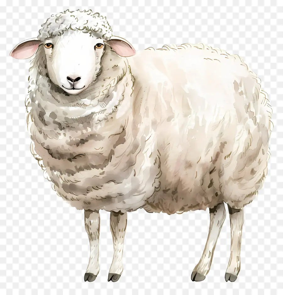 овцы，белый PNG
