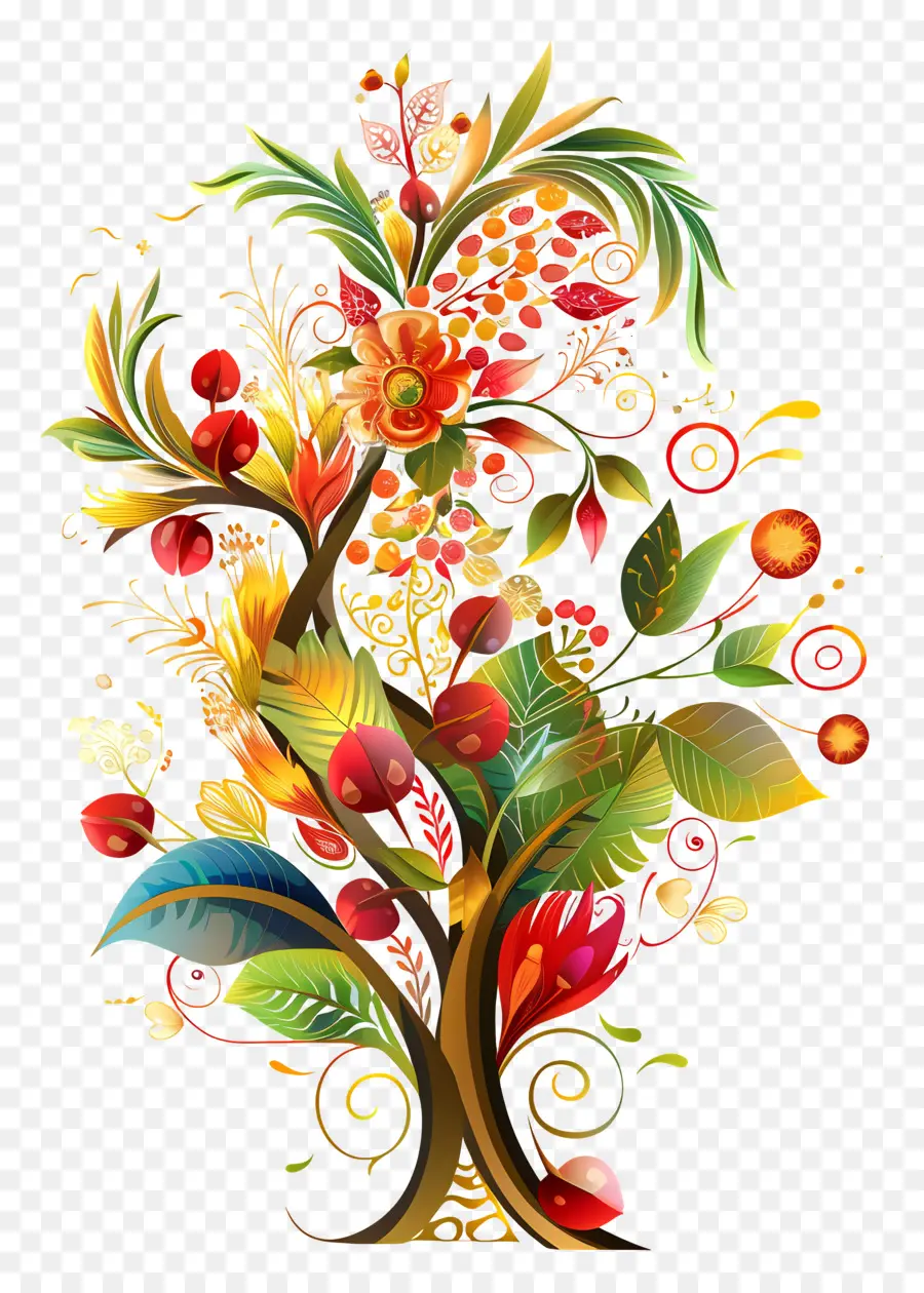 шавуот，красочное дерево PNG