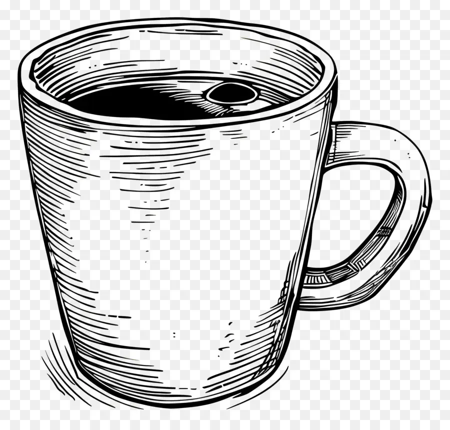 чашка кофе наброски，стеклянная чашка PNG