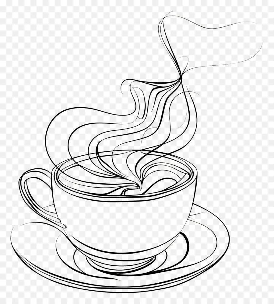 чашка кофе наброски，чай PNG