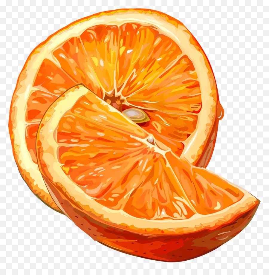 Нарезать апельсиновые фрукты，оранжевый PNG