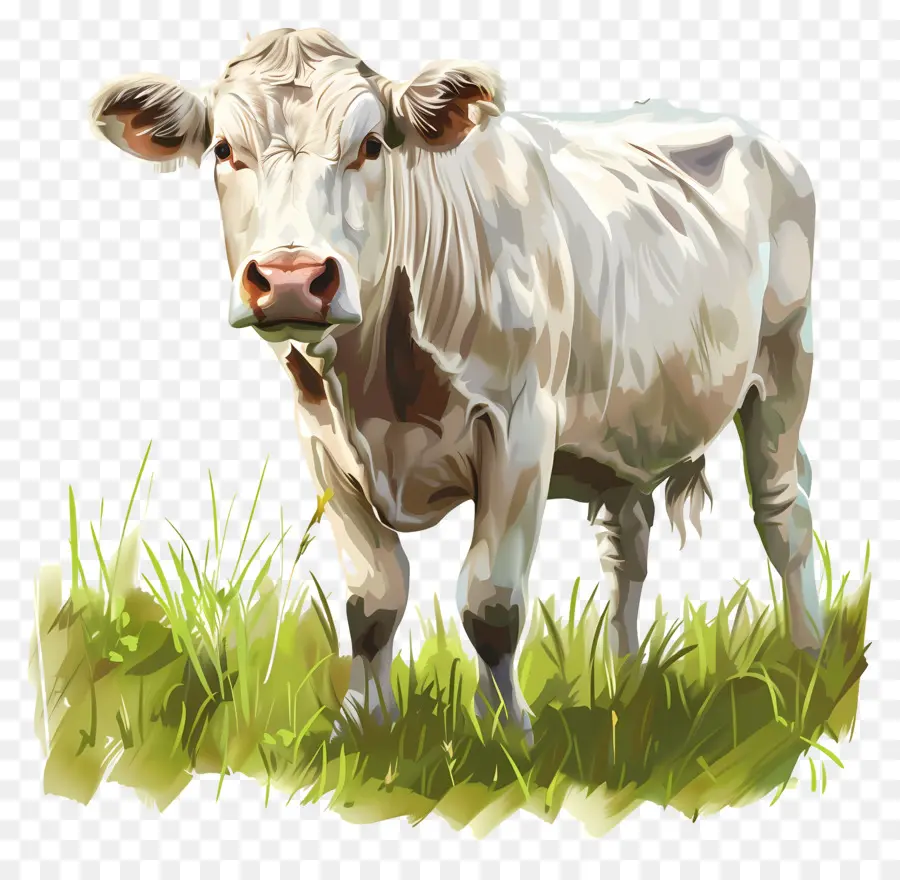 белая корова，корова PNG